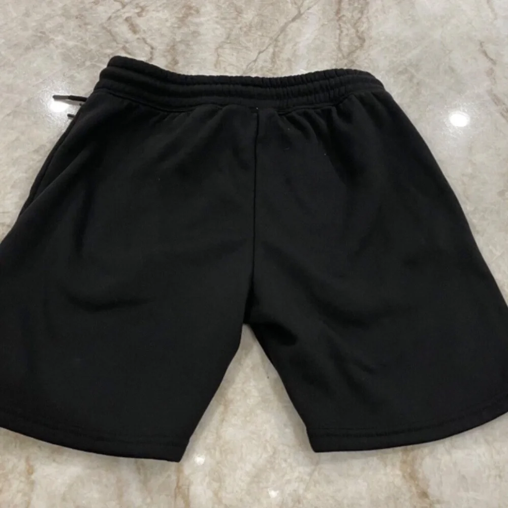 THLETEX Men's Sweat Shorts; Zippered Pockets;‎ Black; Size S
